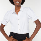 Elbow Puff Sleeve Snap Front Shirt (Liverpool)