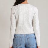 Bow Button Cropped Cardigan (Dex)