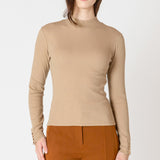 Ribbed Mock Neck Top (Dex)