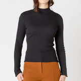 Ribbed Mock Neck Top (Dex)