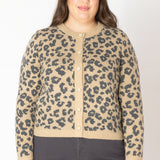Crewneck Patterned Cardigan (Plus)(Dex)
