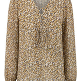 Long Sleeve Lace Up Woven Blouse (Liverpool)