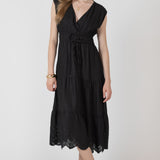 Little Black Eyelet Midi Dress (Dex)