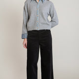 Denim Trim Sweater Shirt (Dex)