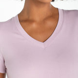 Short Sleeve V Neck Knit Tee (Liverpool)