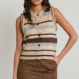 Striped Sweater Vest (Dex)