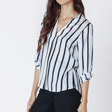 Flowy Pullover Satin Blouse (Dex)