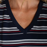 V Neck Knit Tee (Liverpool)