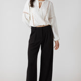 Lace Insert Textured Blouse (Dex)