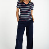 V Neck Knit Tee (Liverpool)