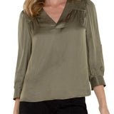 V Neck Pleated Blouse (Liverpool)