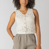 Crochet Buttoned Vest Top (Room 34 By Dex)