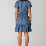 Smocked Waist Tiered Mini Dress (Dex)