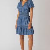 Smocked Waist Tiered Mini Dress (Dex)