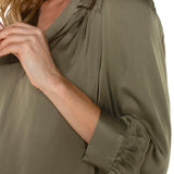 V Neck Pleated Blouse (Liverpool)