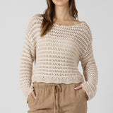 Scalloped Hem Open Stitch Sweater (Dex)