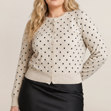 Polkadot Cardigan Sweater (Plus) (Dex)