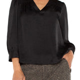 V Neck Pleated Blouse (Liverpool)