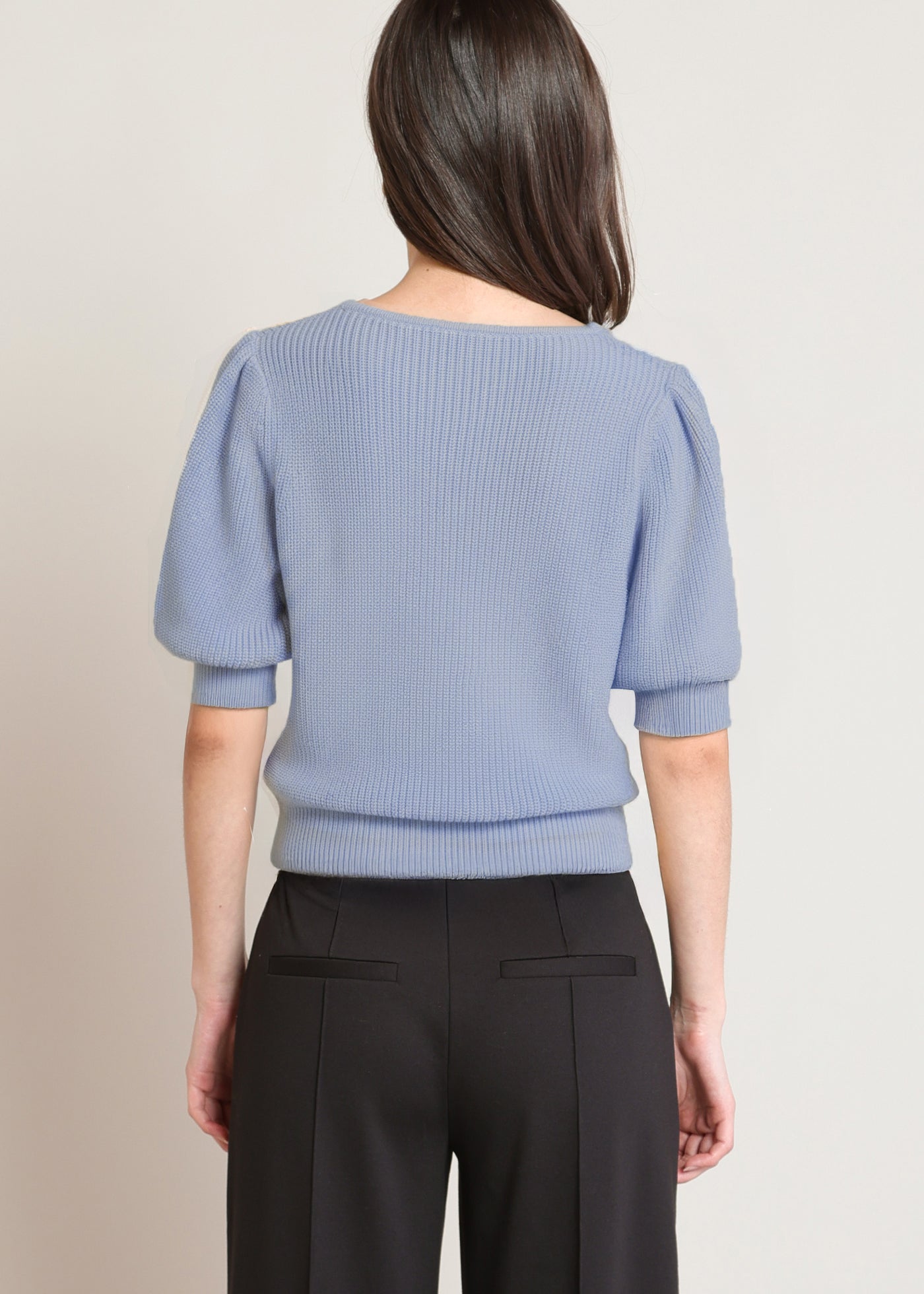 Puffy Sleeve Sweater Top (Dex)