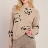 Flower Crewneck Sweater (Room 34 by Dex)