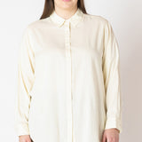 Button Front Long Sleeve Blouse (Dex) (Plus)