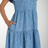Tiered Flutter Sleeve Dress (Liverpool)