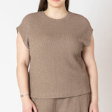 Drop Shoulder Textured Top (Dex) (Plus)