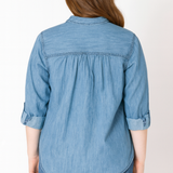 Washed Pocket Denim Shirt (Plus) (Dex)