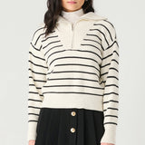 Half Zip Textured Sweater Top (Dex)