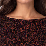 Long Sleeve Boat Neck Knit Top (Liverpool)