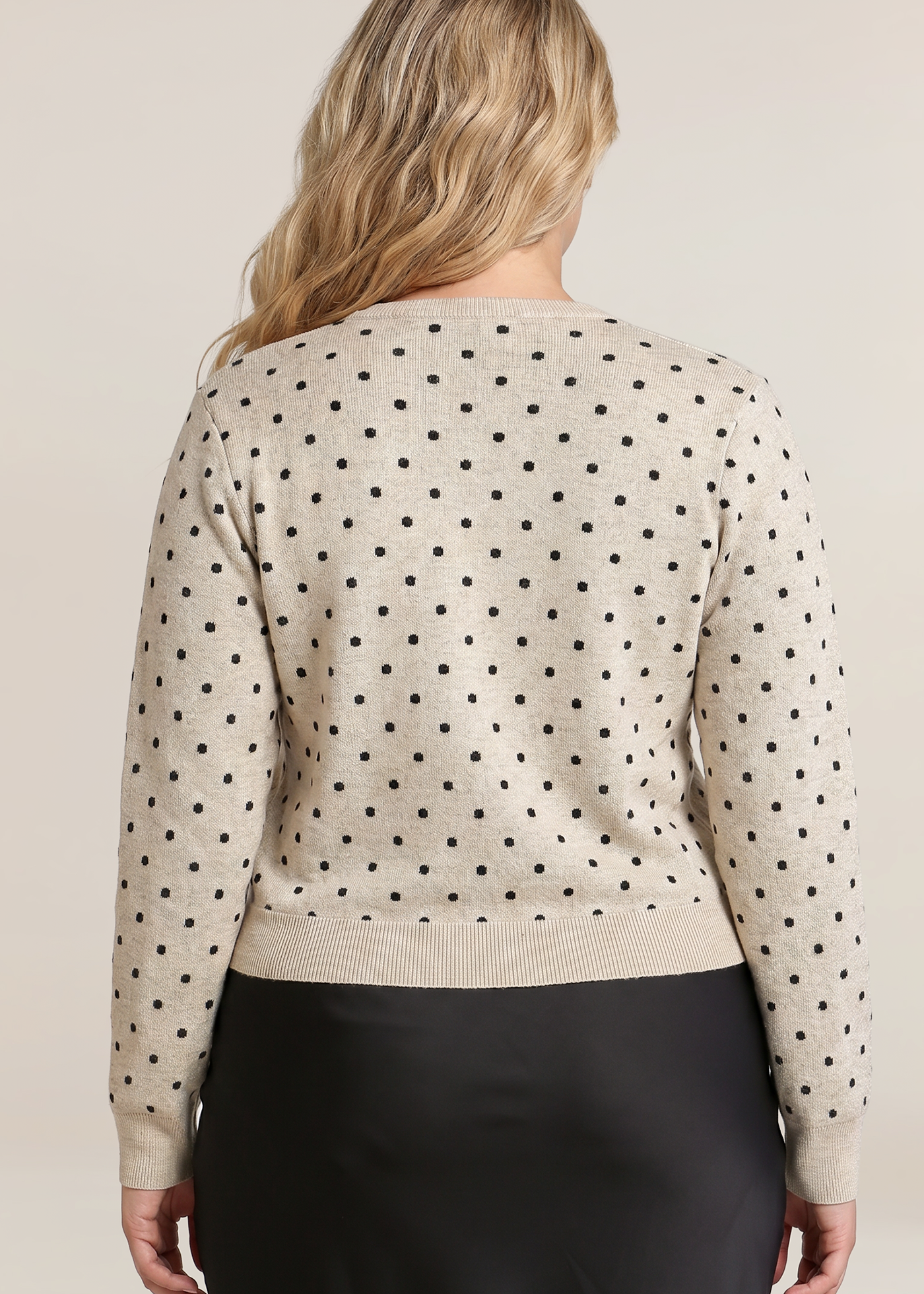 Polkadot Cardigan Sweater (Plus) (Dex)