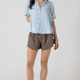 Panelled Button Front Blouse (Dex)