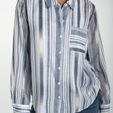 Button Front Woven Shirt w/Back Seaming (Liverpool)