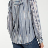 Button Front Woven Shirt w/Back Seaming (Liverpool)