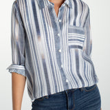Button Front Woven Shirt w/Back Seaming (Liverpool)