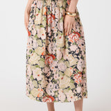 Smocked Waist Midi Skirt (Dex)