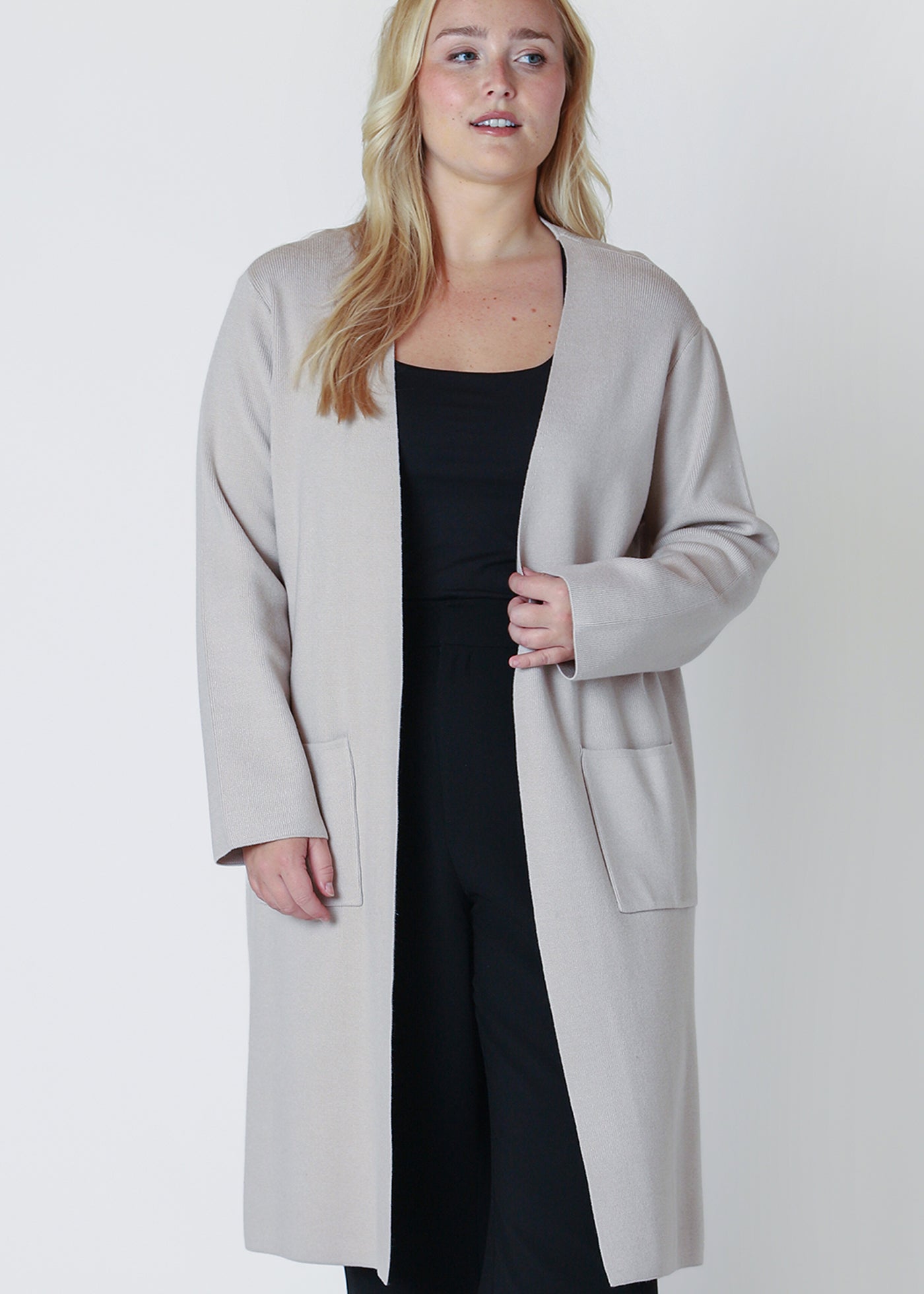 Longline Open Cardigan (Dex) (Plus)