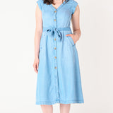 Button Down Tencel Midi Dress (Dex)