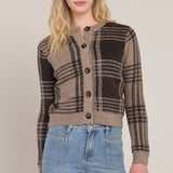 Plaid Sweater Cardigan (Room 34 by Dex)