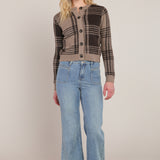 Plaid Sweater Cardigan (Room 34 by Dex)