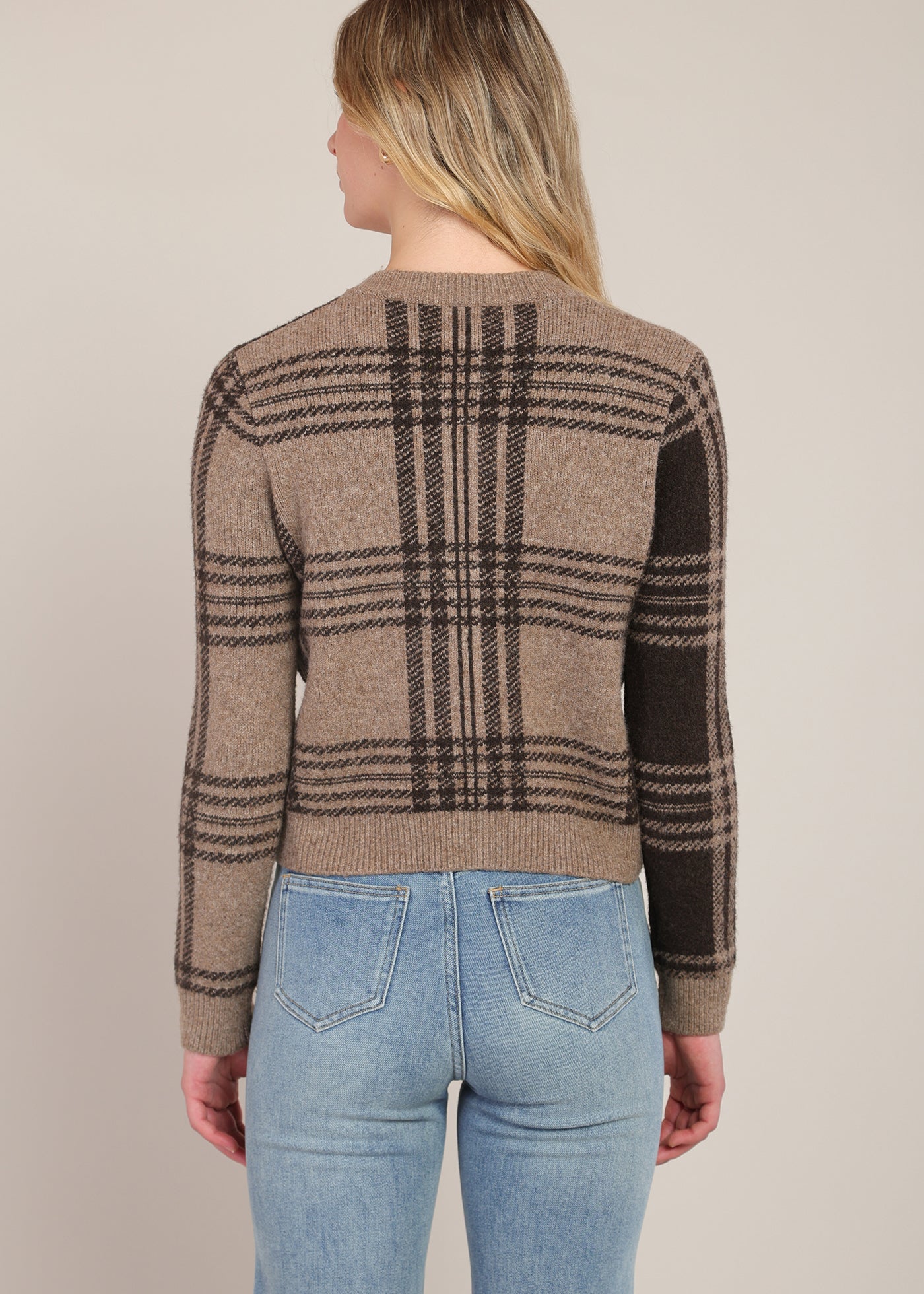 Plaid Sweater Cardigan (Room 34 by Dex)