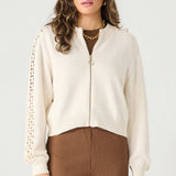 Crochet Sleeve Sweater Bomber (Dex)