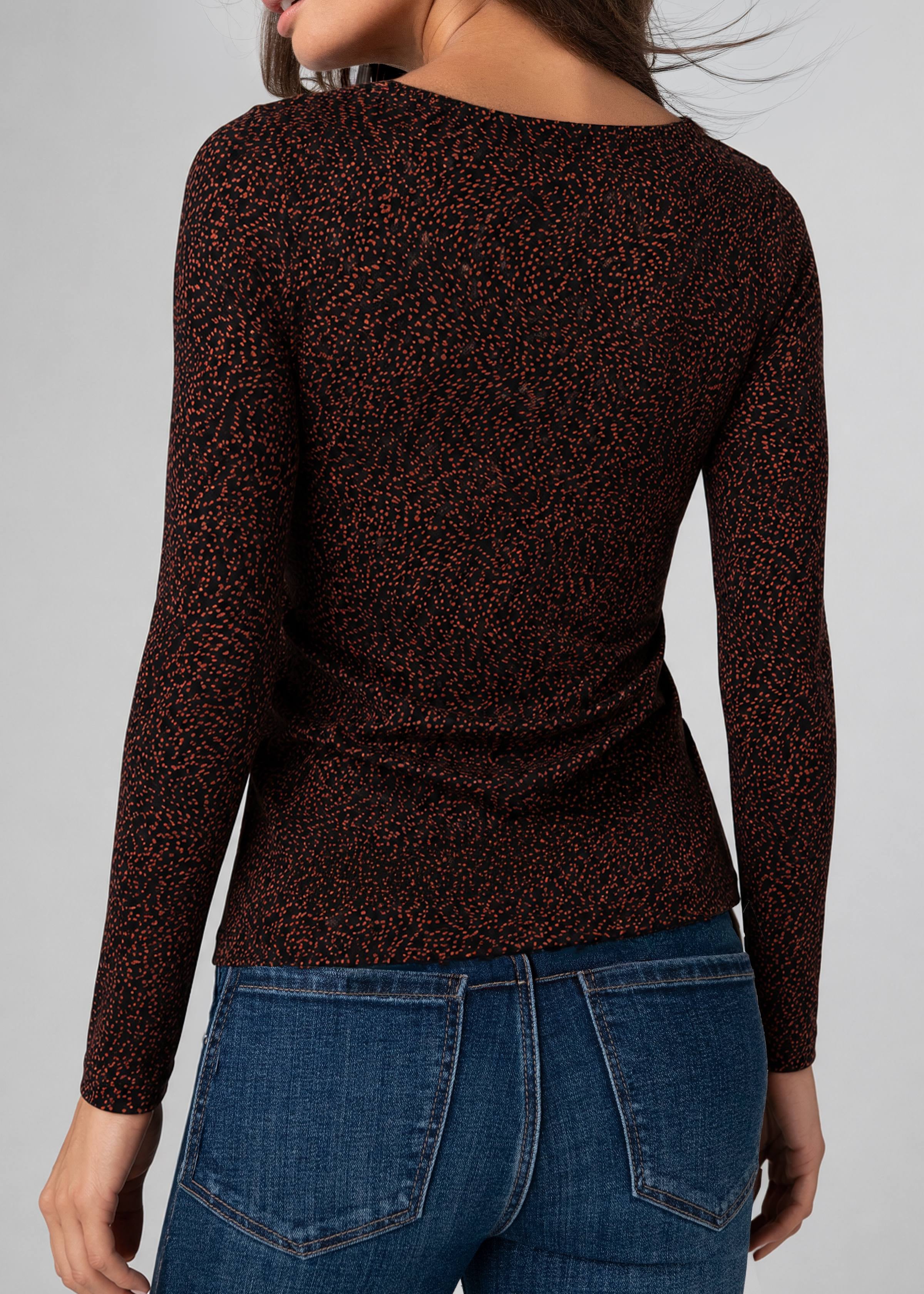 Long Sleeve Boat Neck Knit Top (Liverpool)