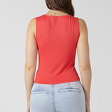Asymmetrical Button Detail Tank (Dex)