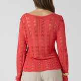 Scalloped Open Work Sweater (Dex)
