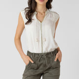 Beaded Contrast Trim Blouse (Dex)