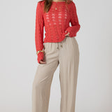 Scalloped Open Work Sweater (Dex)