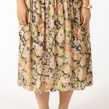 Smocked Waist Midi Skirt (Dex)