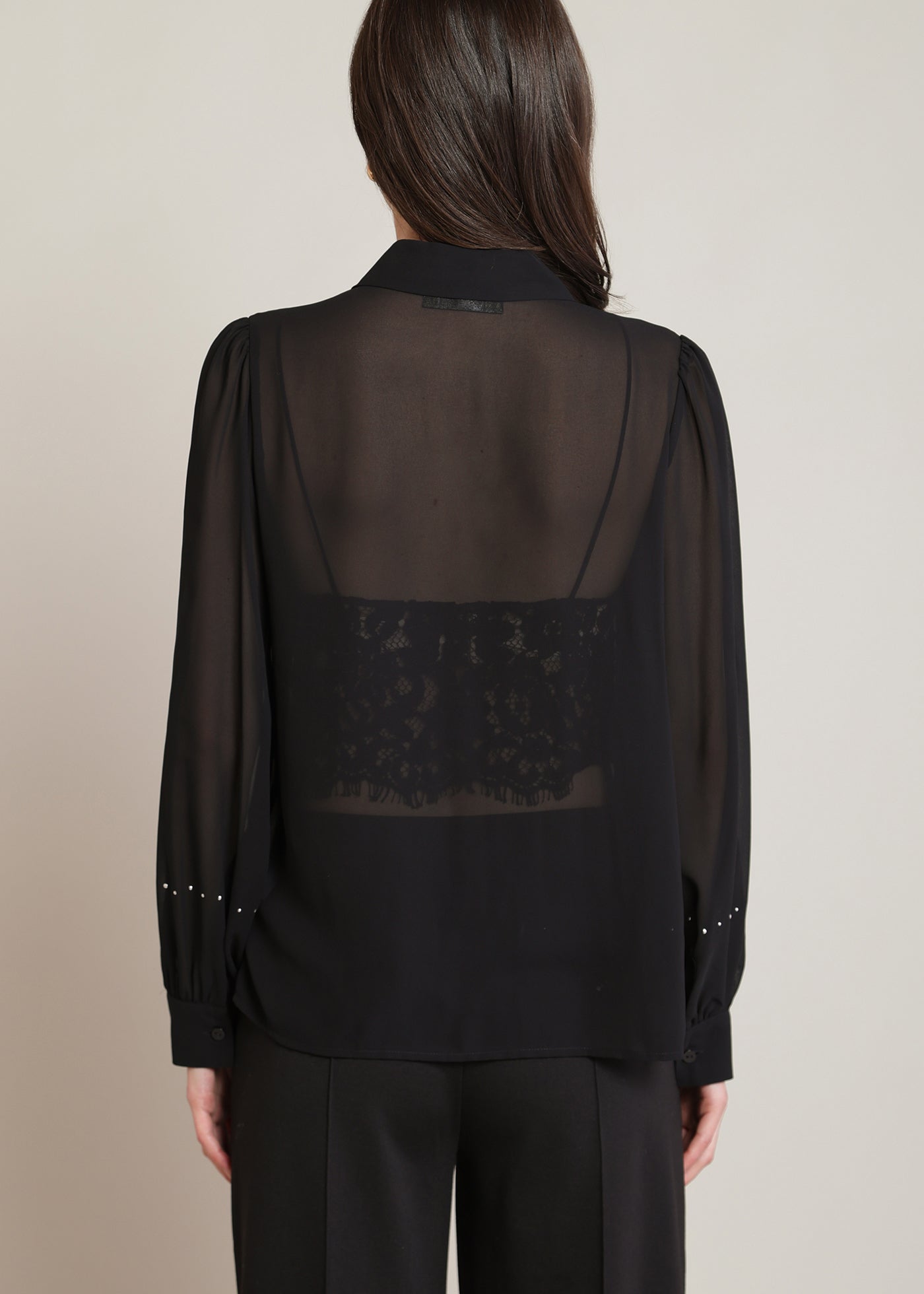 Studs Button Down Blouse