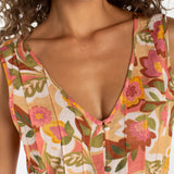 Floral Pleated Sleeveless Top (Liverpool)